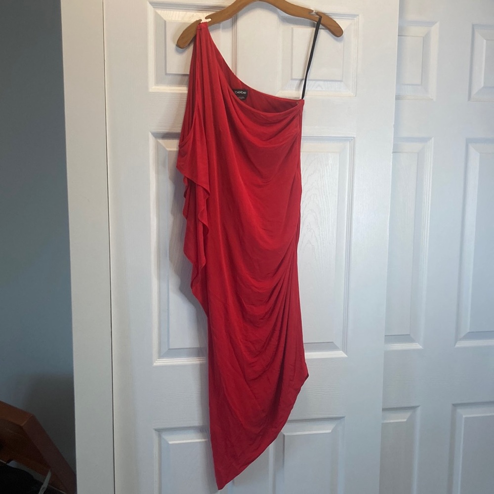 Bebe Dress, Color is Red, X-Small, Worn Once